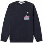 Norse Projects x Ryan Carl Crew Sweat in Dark Navy