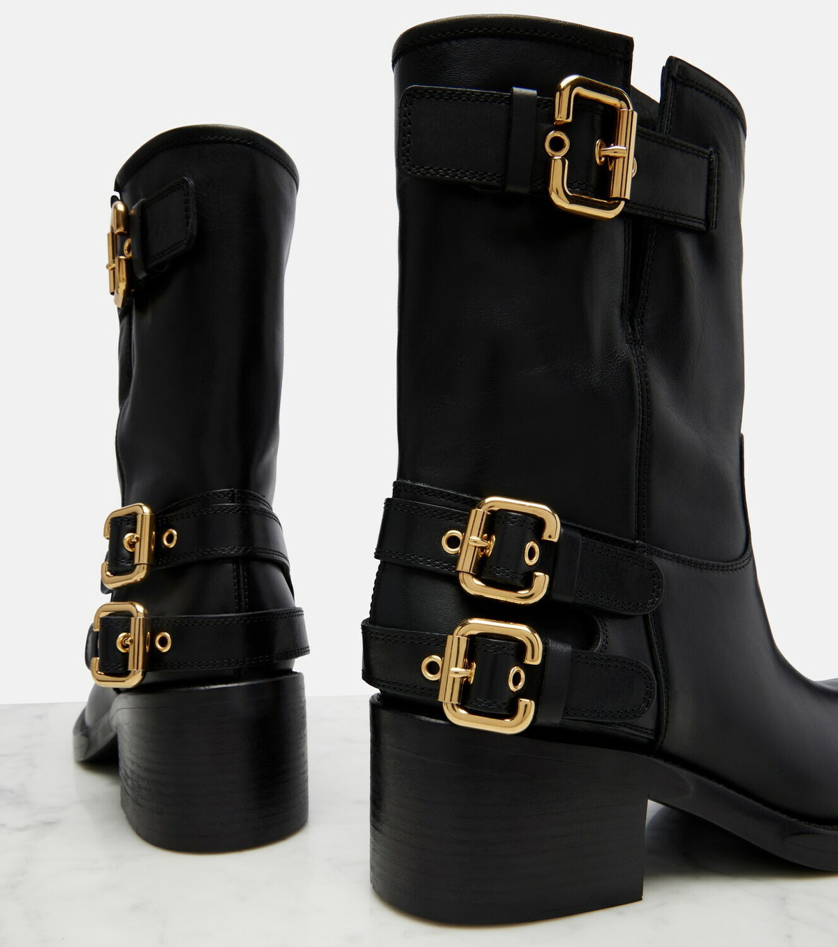 Chloé Dakota leather biker boots
