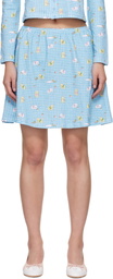 Sandy Liang Blue Blip Miniskirt