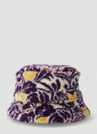 Fleur Fleece Bucket Hat in Purple