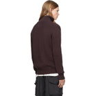 MM6 Maison Margiela Brown Ribbed Cotton Sweater