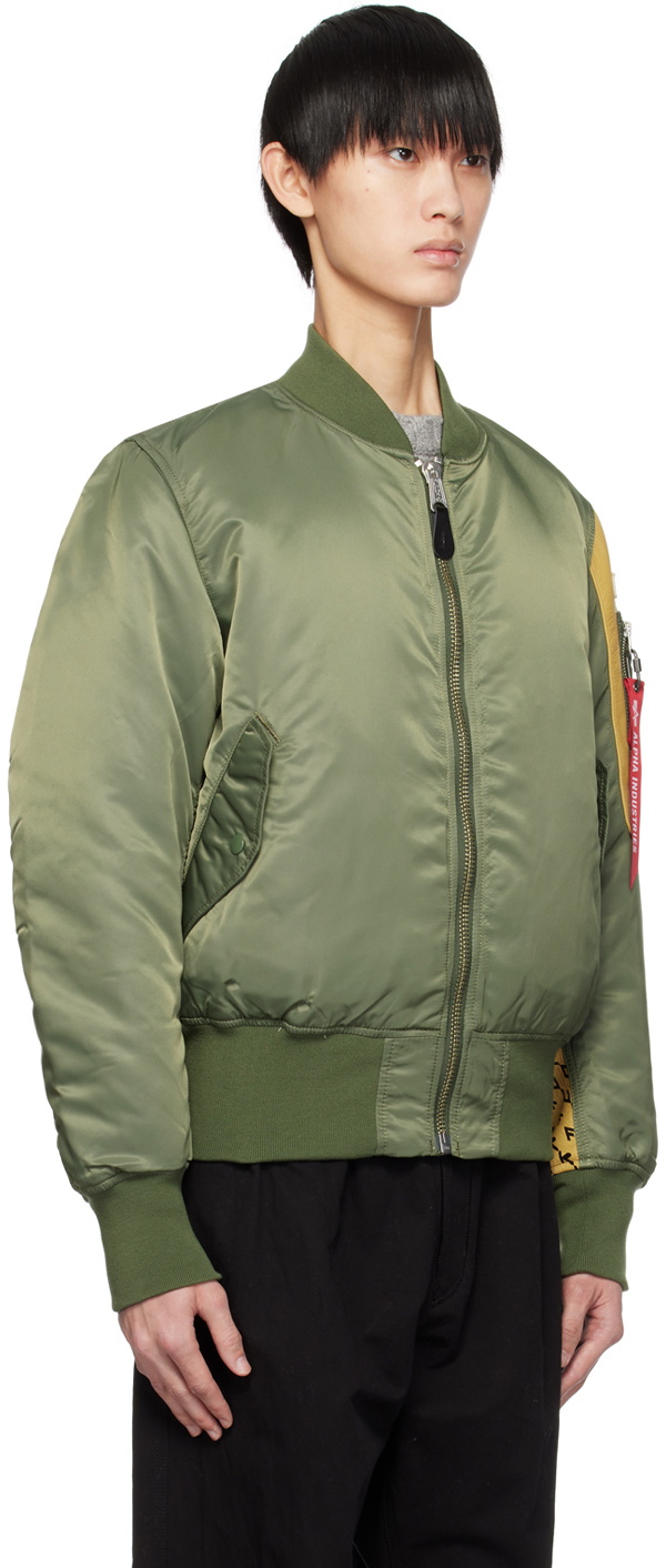 DESIGN bomber jersey on sale jacket in khaki