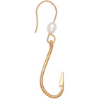 JW Anderson Gold Hook Pearl Earrings