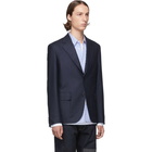 Junya Watanabe Navy Silk and Wool Blazer