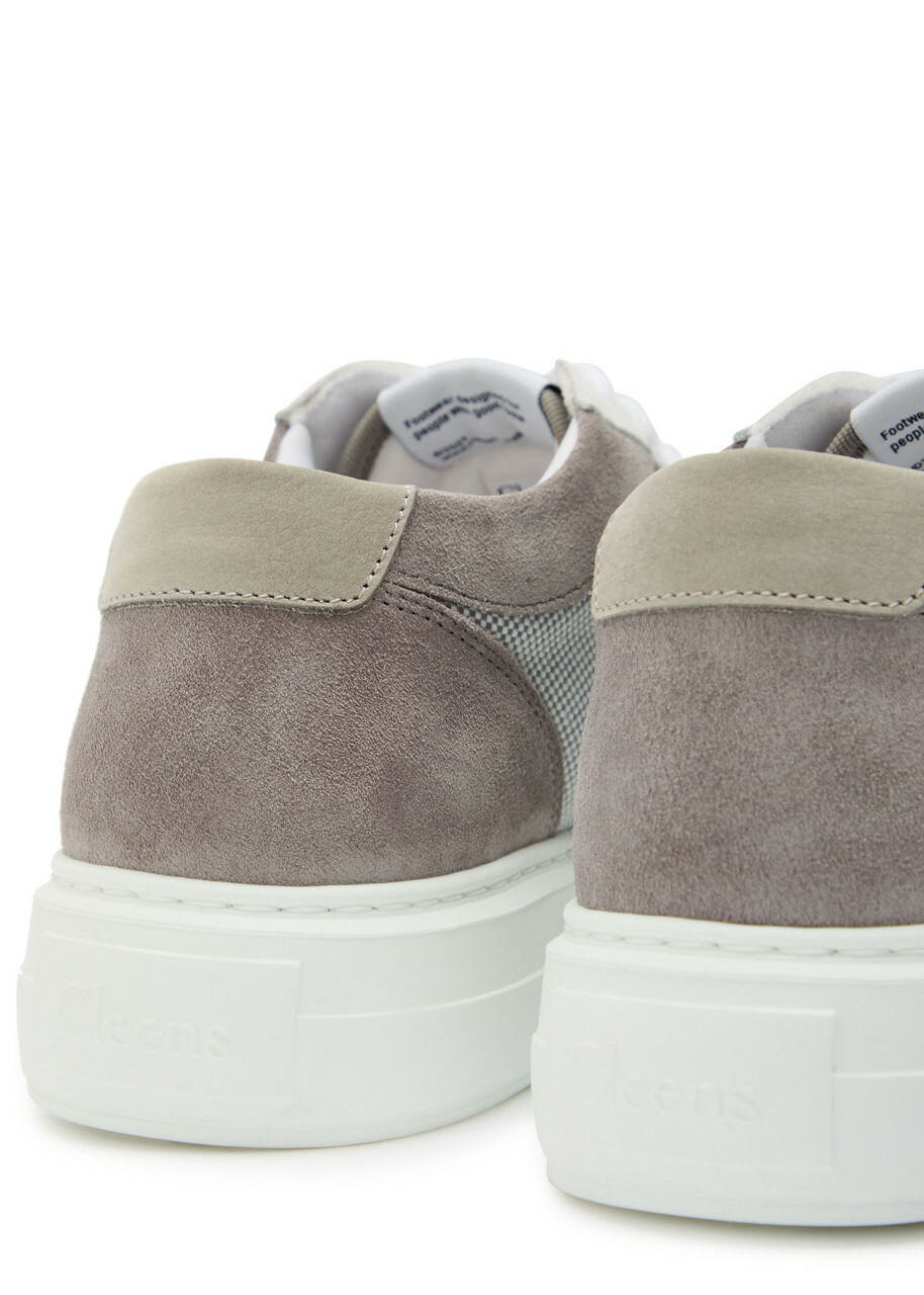 Cleens Luxor Panelled Woven Sneakers White