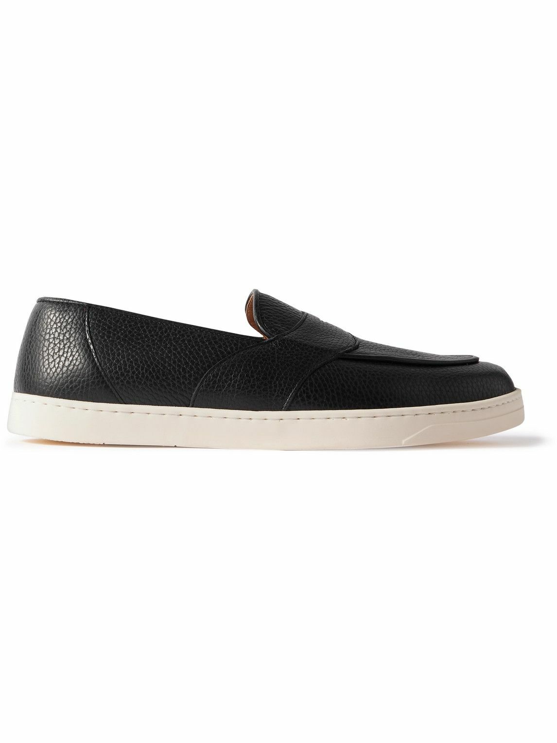 George Cleverley - Joey Full-Grain Deerskin Penny Loafers - Black