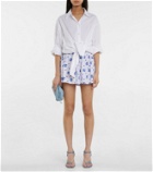 Caroline Constas Teagen floral cotton-blend shorts
