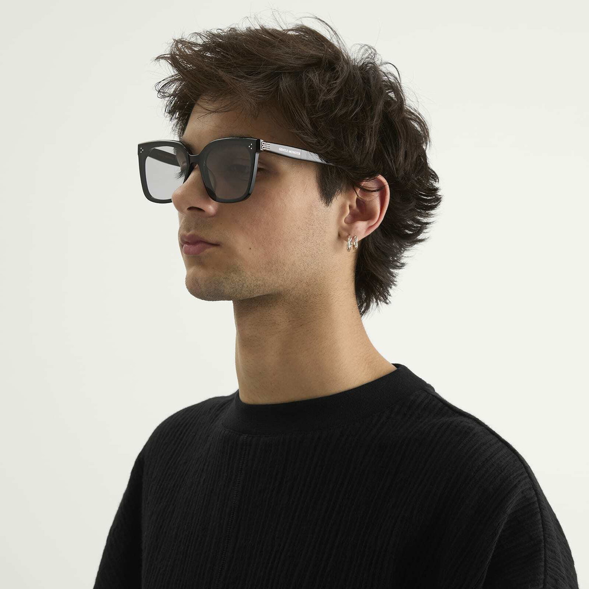 Gentle Monster Piana Sunglasses in Black/Grey 