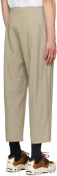 Goldwin Khaki One Tuck Trousers