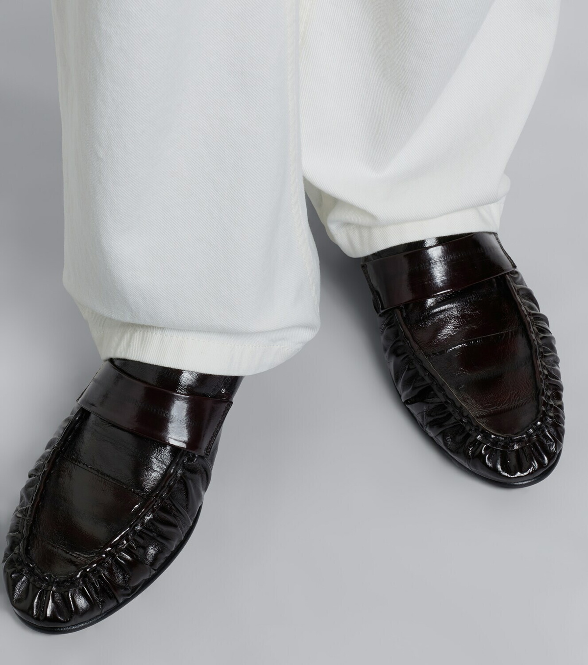 The Row Soft eel leather loafers