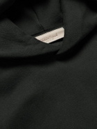 Fear of God Essentials Kids - Logo-Flocked Cotton-Blend Jersey Hoodie - Black