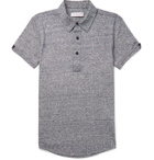 Orlebar Brown - Sebastian Slim-Fit Mélange Linen-Jersey Polo Shirt - Men - Navy