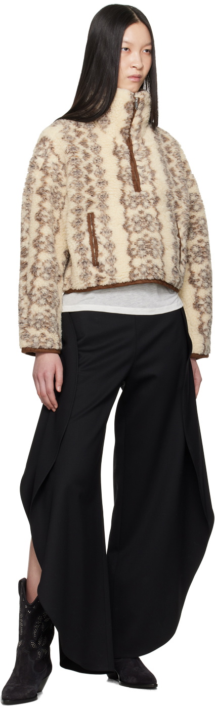☆MARANT ETOILE☆ハイネックテディフリースジャケット・Marie♪ Isabel Marant Etoile Off-White & Brown Marie Jacket Isabel