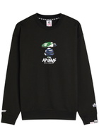 Aape Logo Cotton-blend Sweatshirt Black