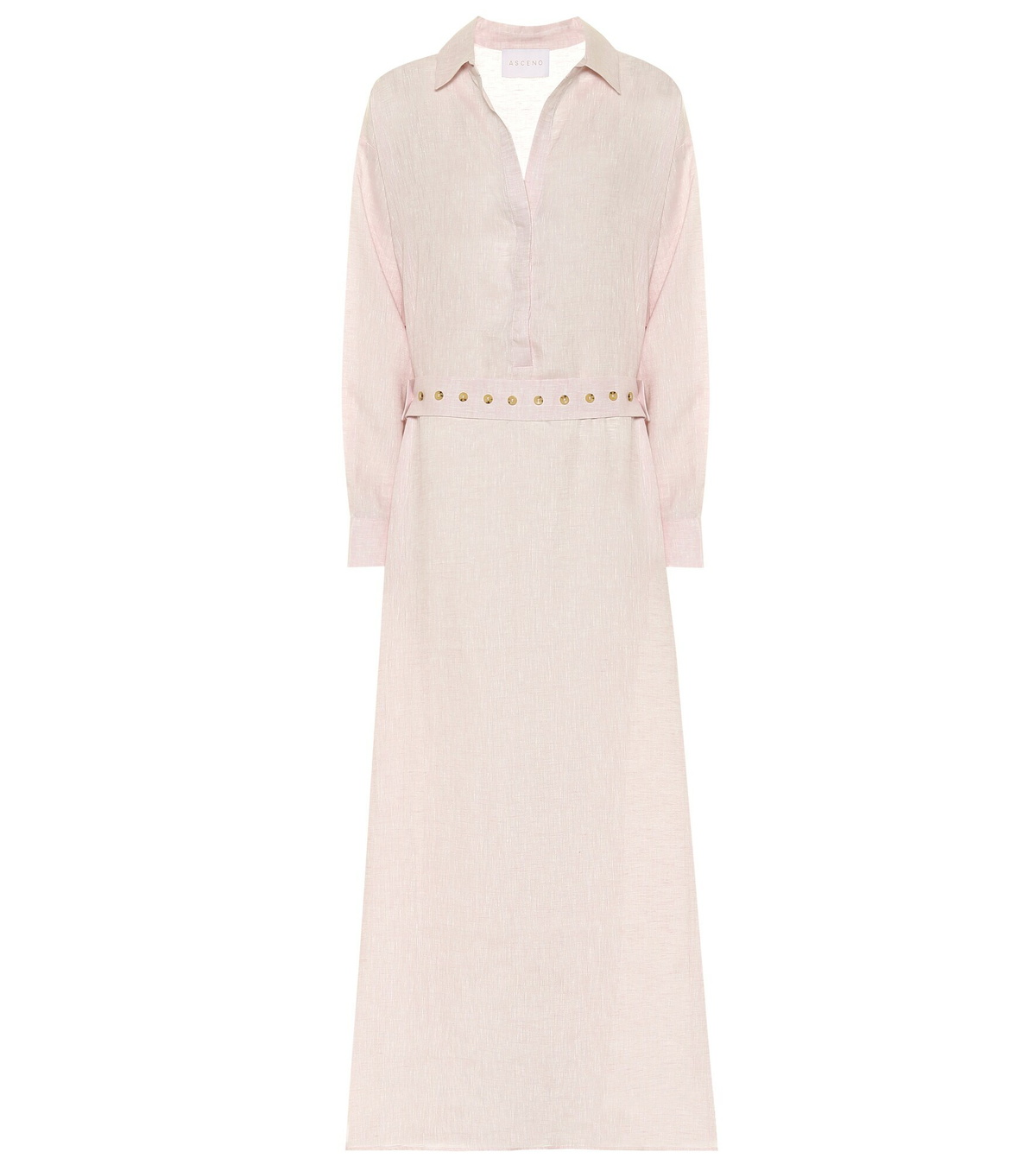 Asceno - Porto linen maxi shirt dress ASCENO