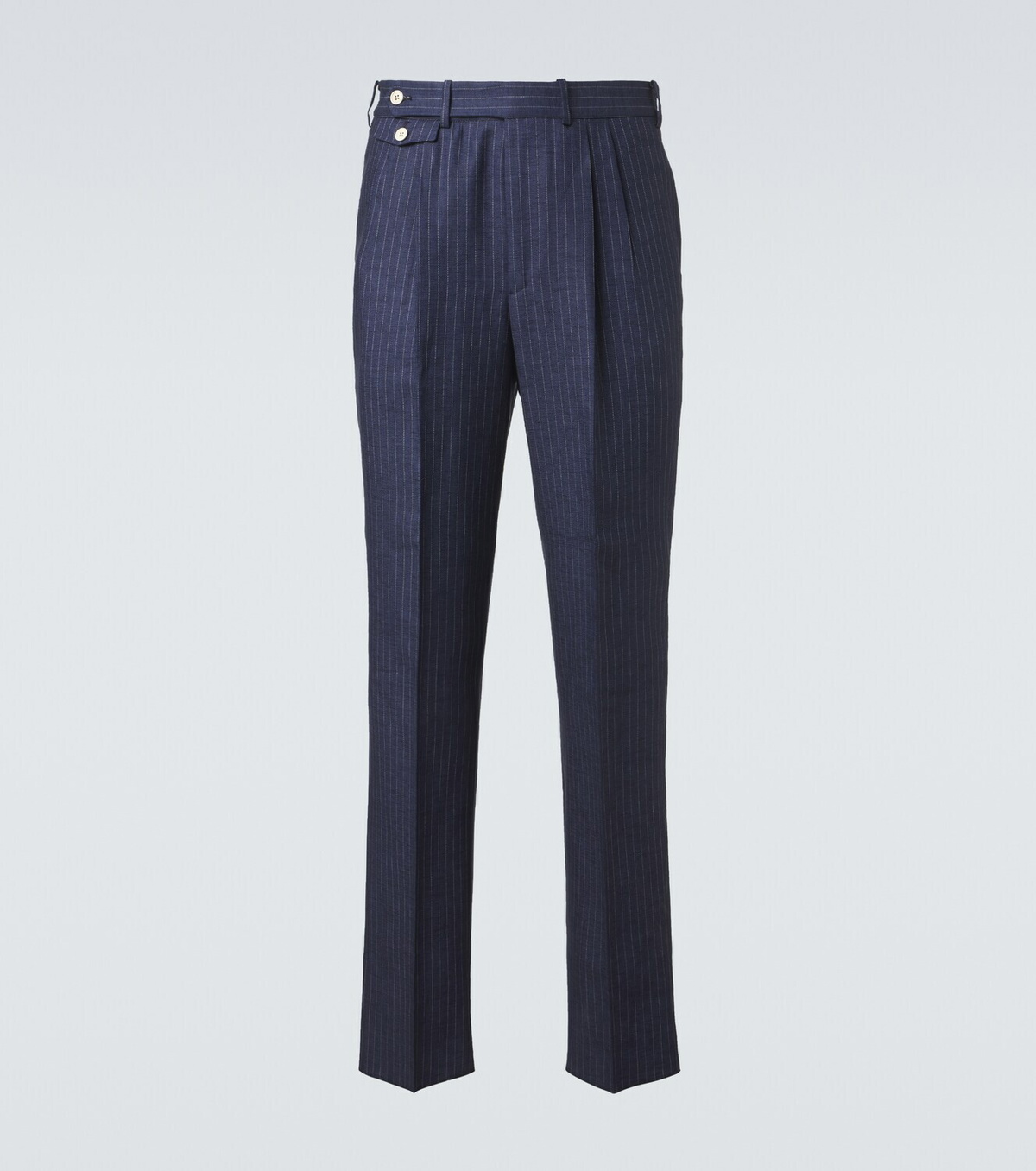 Dunhill Striped linen tapered pants