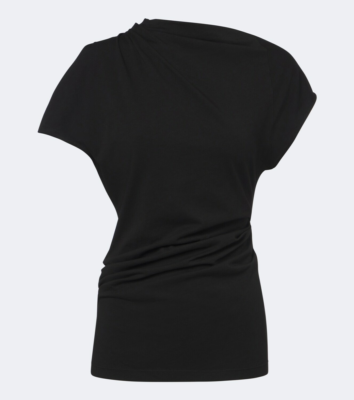Agolde Beckly draped cotton jersey top
