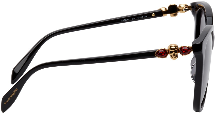 Alexander McQueen - Skull Droplets Acetate Sunglasses - Black