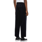 Noah NYC Navy Corduroy Double-Pleat Trousers