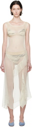 Paloma Wool Off-White Fox Midi Dress