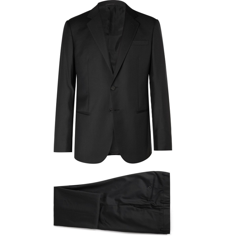 Photo: Giorgio Armani - Black Slim-Fit Virgin Wool and Cashmere-Blend Suit - Black