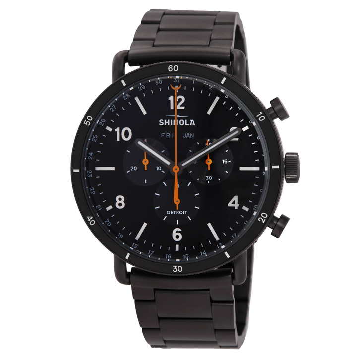 Photo: Shinola Canfield Chronograph Quartz Black Dial Mens Watch S0120224031