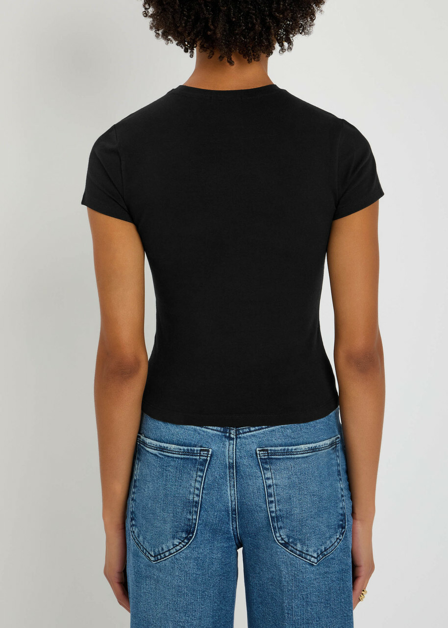 Good American Stretch-cotton T-shirt Black