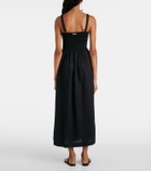 Heidi Klein La Bocana shirred linen midi dress