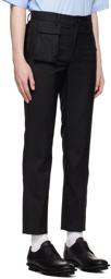 UNDERCOVER Black Bellows Pocket Trousers
