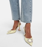 Amina Muaddi Begum satin slingback pumps