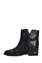 Via Roma 15 Ankle Boots Inside Wedge In Black Leather