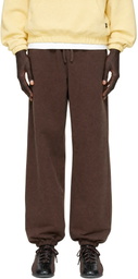 Palm Angels Brown Brushed Palm Tree Sweatpants