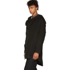 Julius Black Wrapped Hooded Coat