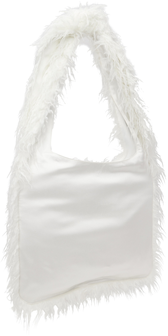 We11done White Faux-Fur Bag