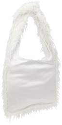 We11done White Faux-Fur Bag