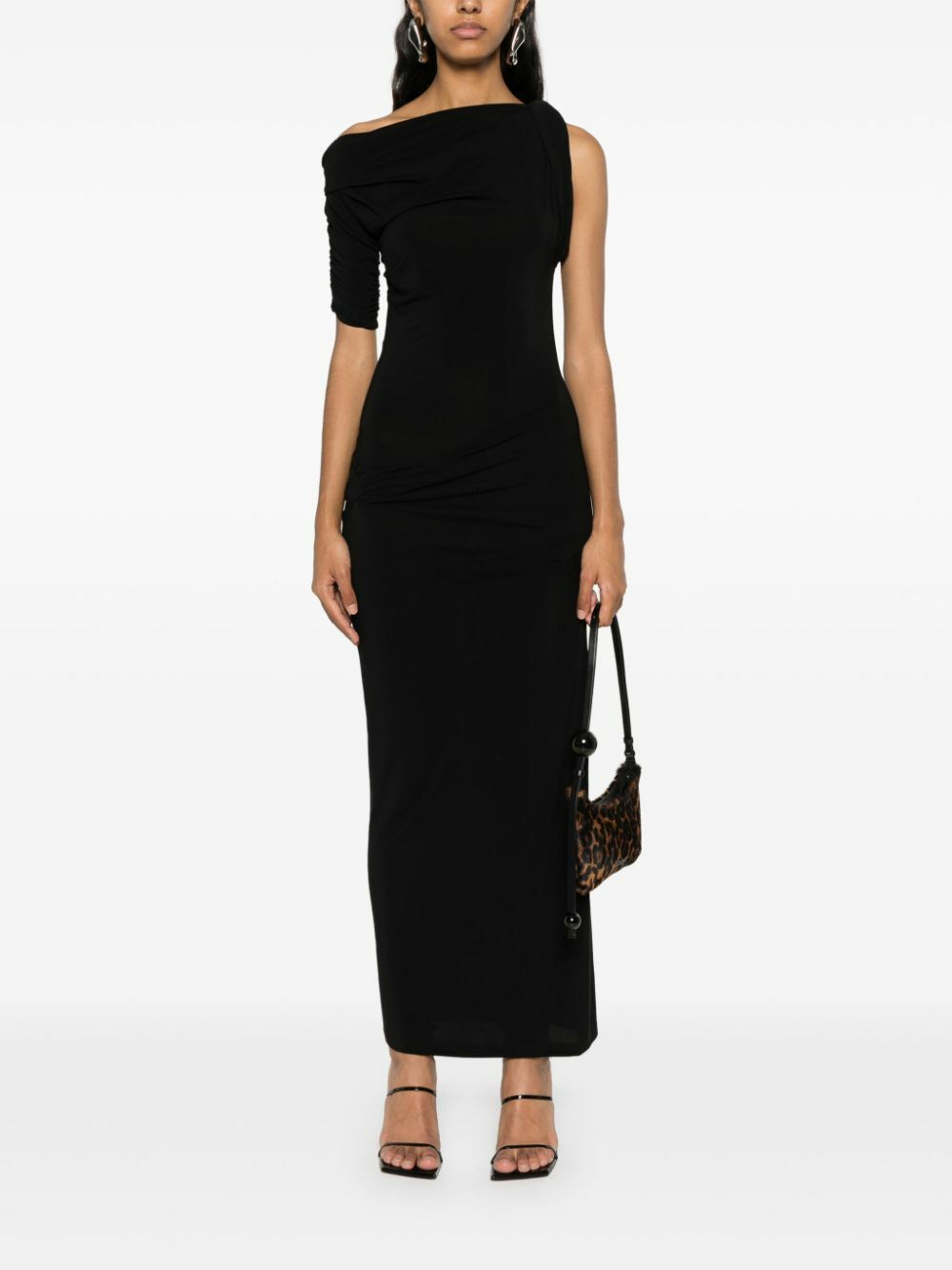 【JACQUEMUS】The Drapeado ミディアムドレス ブラック Jacquemus Black La Robe Drapeado Midi Dress Jacquemus