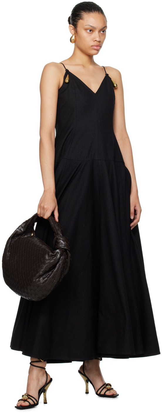 Bottega Veneta Brown Amber Gold Large Jodie Suede Hobo Bag