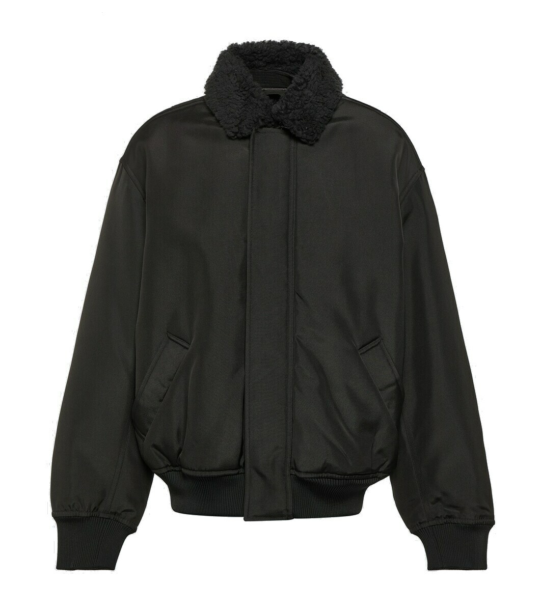 Acne Studios Faux shearling-trimmed bomber jacket Acne Studios