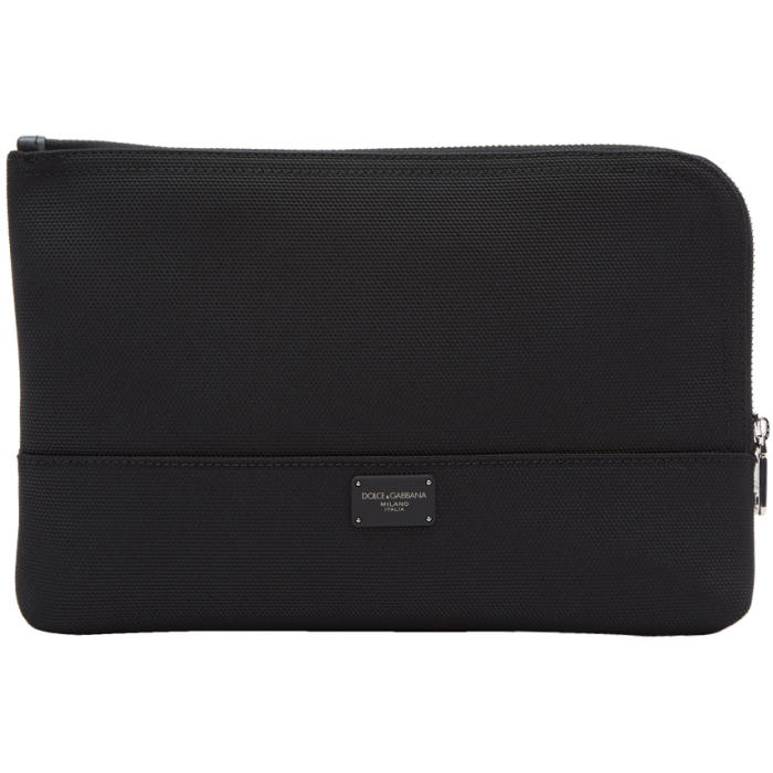 Photo: Dolce and Gabbana Black Canvas Pouch 