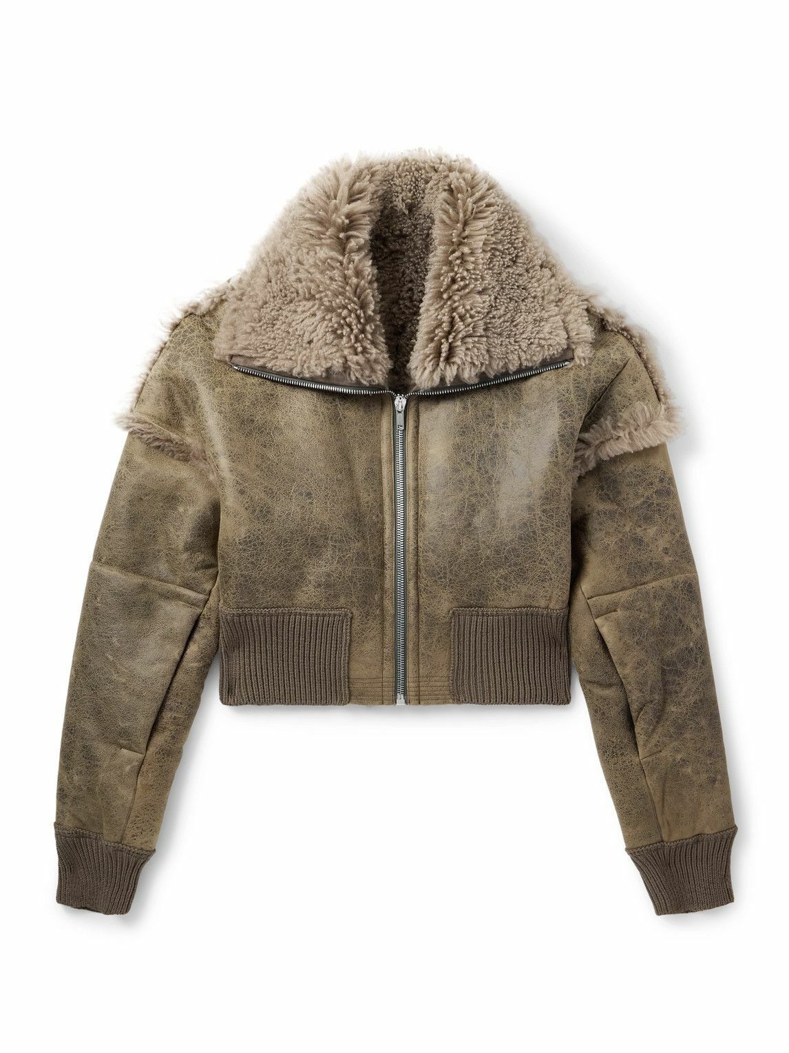 【関税＆送料込み】Rick Owens Gary Jkt Clothing Rick Owens Gary leather and cotton jacket Rick Owens