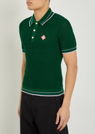 Casablanca Knit Cotton Polo Shirt Green