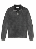 JW Anderson - Ribbed Cotton Half-Zip Sweater - Gray