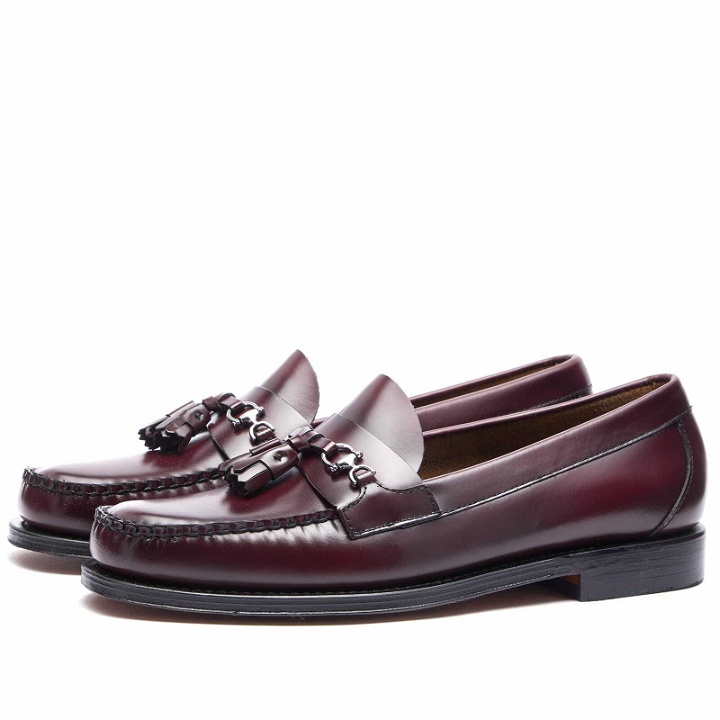 Photo: Bass Weejuns Men's Lincoln Tassel Horse Bit Loafer in Wine Leather