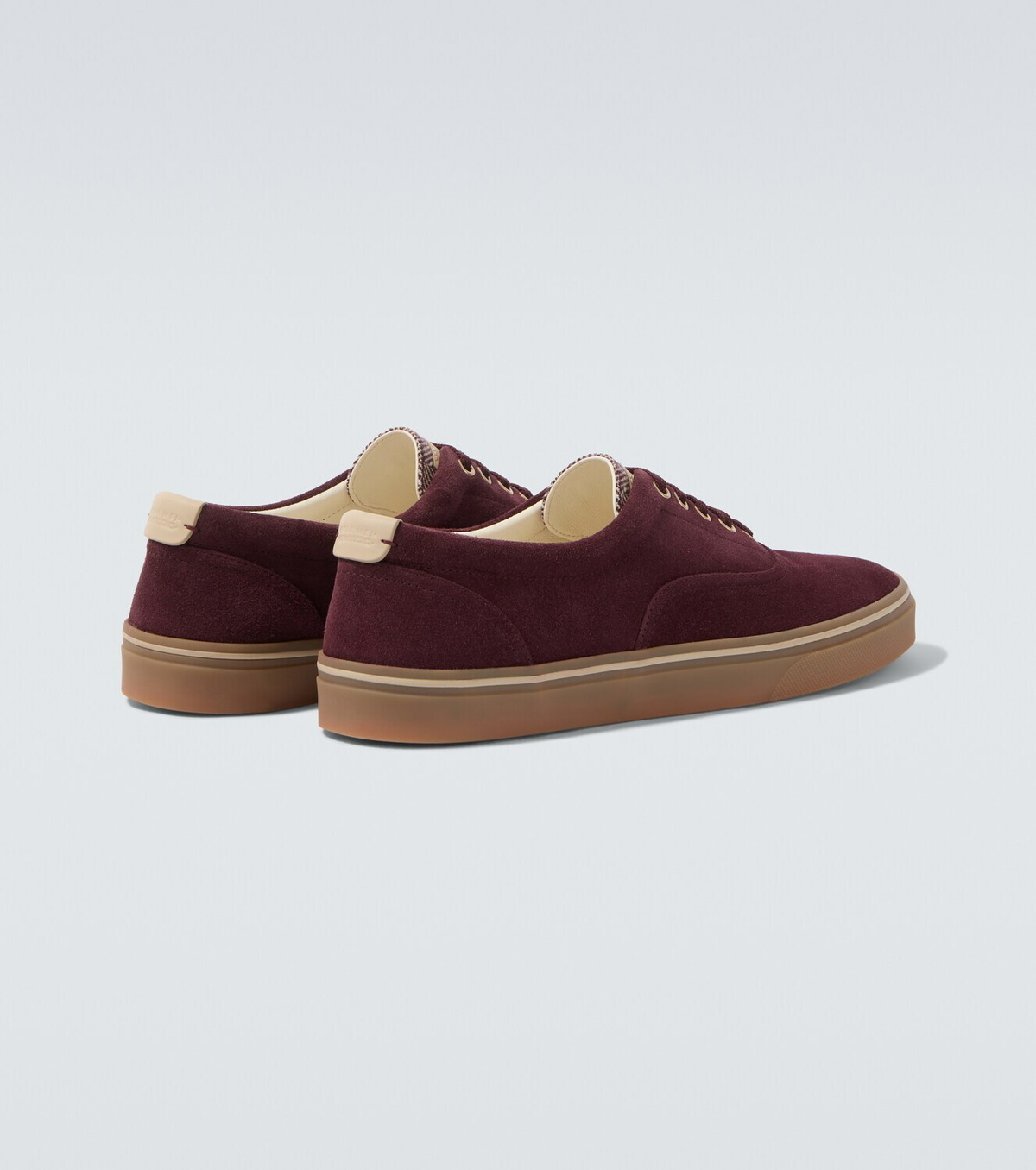 Brunello Cucinelli Leather-trimmed suede sneakers
