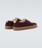 Brunello Cucinelli Leather-trimmed suede sneakers