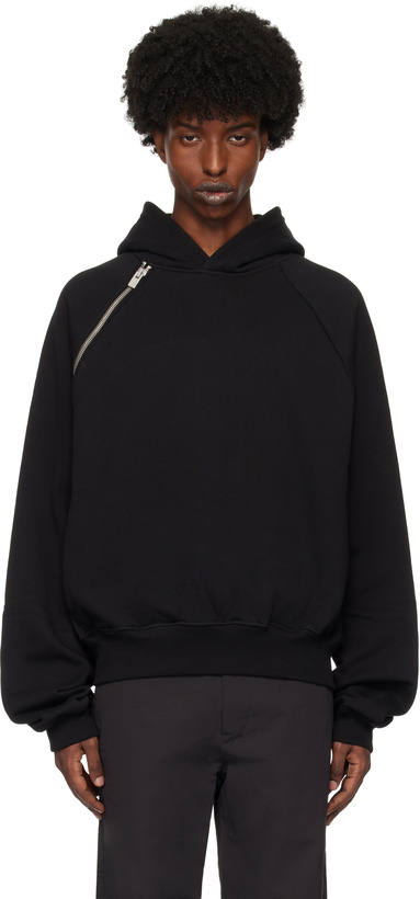 Photo: HELIOT EMIL Black Sequence Zip Hoodie