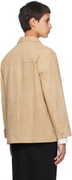 Nothing Written Beige Norman Leather Jacket