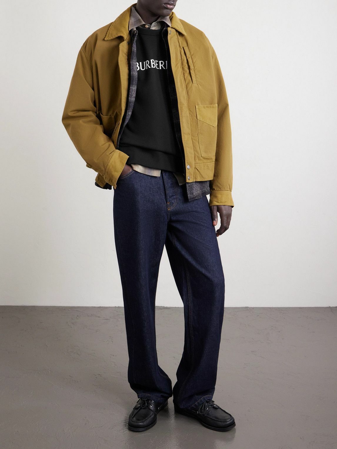Burberry - Logo-Print Cotton-Jersey Sweatshirt - Black