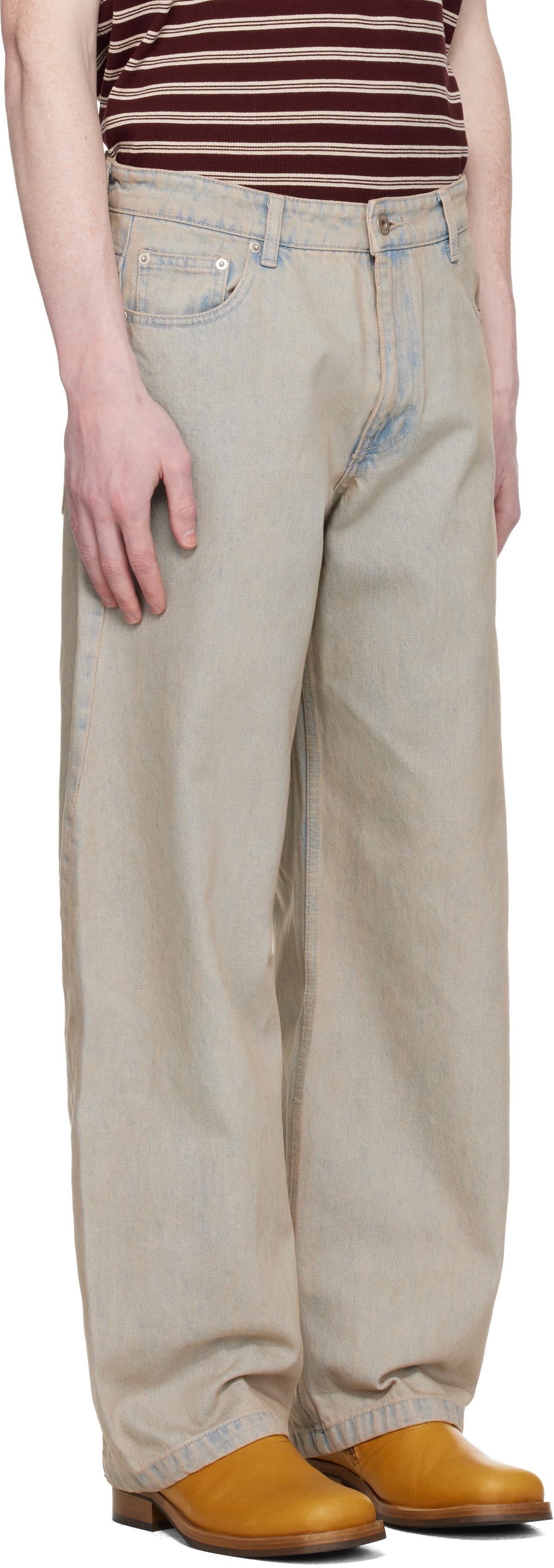 COOR Beige Back Side Tinted Jeans