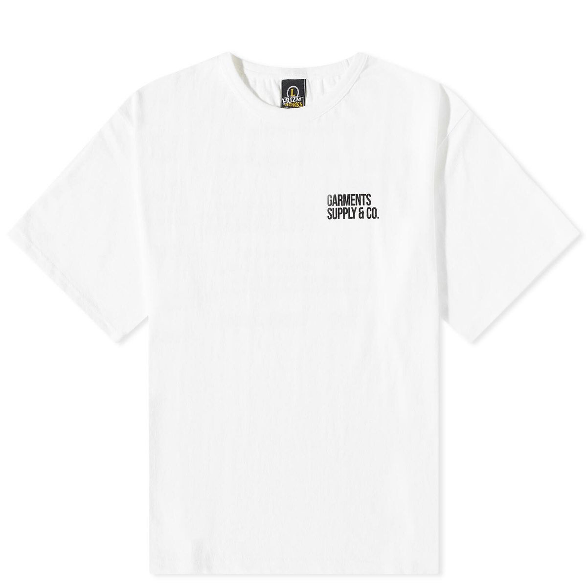 FrizmWORKS Men's Service Label T-Shirt in White FrizmWORKS